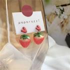 Heart Strawberry Drop Earring 1 Pair - Stud Earrings - Red - One Size