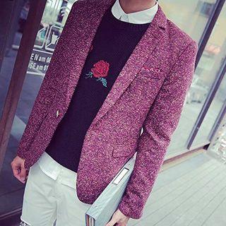 One-button Melange Blazer