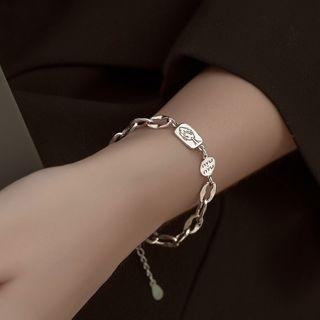 925 Sterling Silver Embossed Cartoon Bracelet As Shown In Figure - One Size