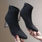 High-heel Glitter Short Boots