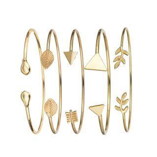 Set Of 5: Bangle Gold - One Size