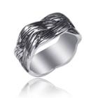 Faux Woven Stainless Steel Ring