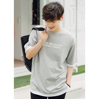 Crewneck Lettering T-shirt
