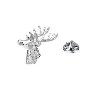 Fashion Elegant Christmas Elk Brooch Silver - One Size