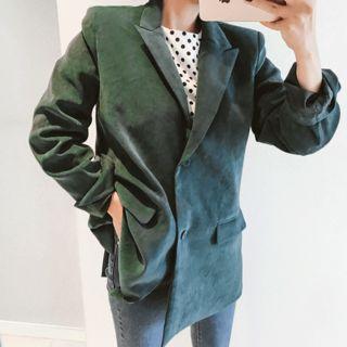 Single-breasted Velvet Jacket