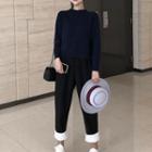 Asymmetrical Sweater / Tapered Pants