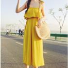 Shoulder-tie Cropped Jumpsuit