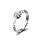 Snake Alloy Open Ring 1 Pc - 01 - Open Ring - Silver - One Size