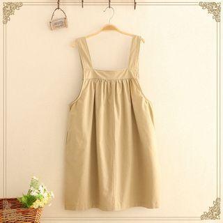 Square-neck Plain Jumper Dress