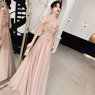 Floral Applique A-line Evening Gown (various Designs)