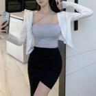 Plain Camisole Top / Cardigan / Skirt