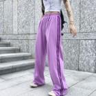 Elastic-waist Contrast Stripe Sweatpants