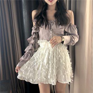 Tassel Pleated Skirt