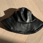 Pleather Bucket Hat Black - One Size