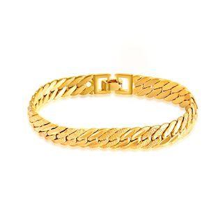 Fashion Simple Plated Gold Snake Bone Bracelet Golden - One Size