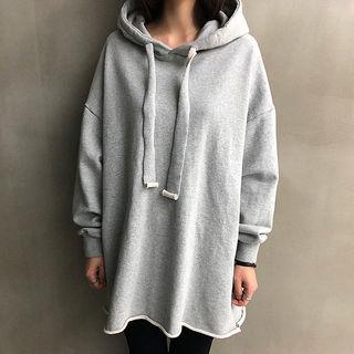 Fray-hem Oversized Hoodie