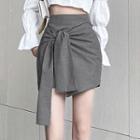 Front Knot Mini Skirt