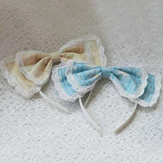 Lace Trim Ribbon Headband