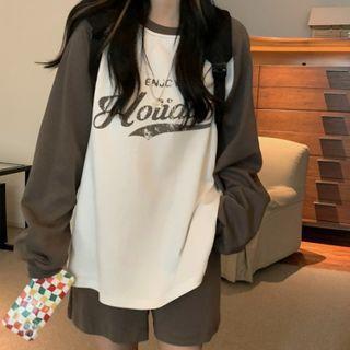 Set : Lettering Sweatshirt + Shorts