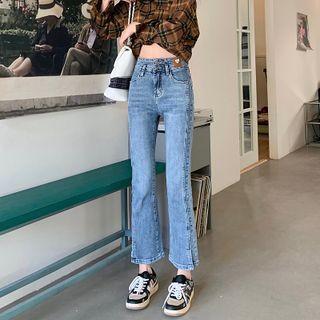 Washed Crop Bootcut Jeans