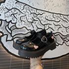 Platform Heart Themed Mary Jane Shoes