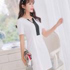 Color-block Short-sleeved Tunic