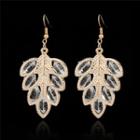 Leaf Dangle Earring 1 Pair - Gold - One Size
