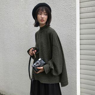 Oversized Dip-back Pullover