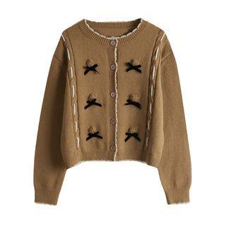 Bow Detail Knit Cardigan