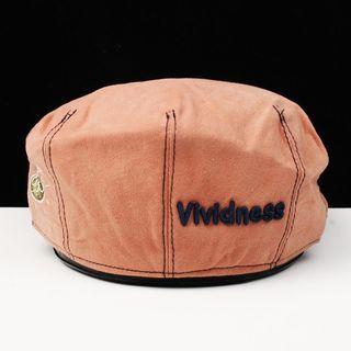 Letter Embroidered Flat Cap