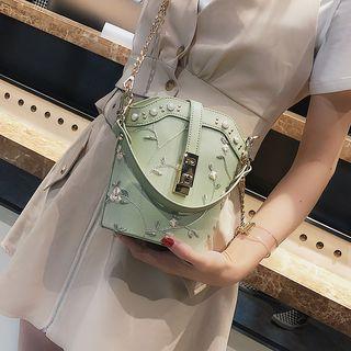 Embroidered Bucket Handbag