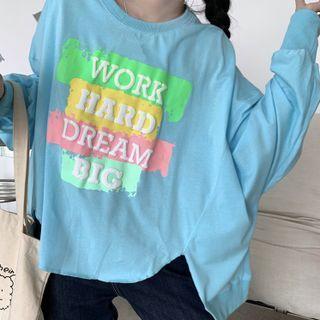 Lettering Asymmetrical Sweatshirt