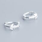 925 Sterling Silver Fish Bone Earring 1 Pair - S925 Sterling Silver - Silver - One Size