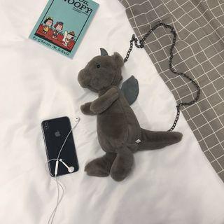 Doll Chain Strap Crossbody Bag Gray - One Size