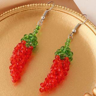 Beaded Chili Drop Earring