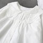 Plain Lace Collared Shirt White - One Size