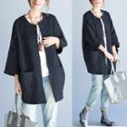 Dotted Open-front Jacket Black - One Size