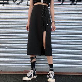 High-waist Asymmetrical Skirt