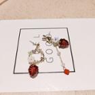 Non-matching Acrylic Strawberry Dangle Earring 1 Pair - 01 - As Shown In Figure - One Size