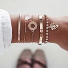 Set Of 5: Alloy Bracelet (assorted Designs) Set Of 5 - 8793 - One Size