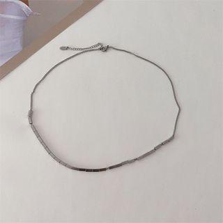 Block Alloy Choker Silver - One Size