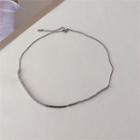 Block Alloy Choker Silver - One Size