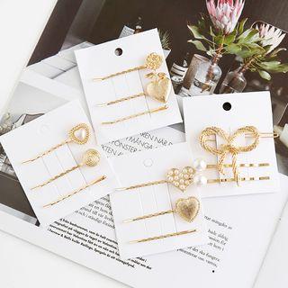 Set: Faux Pearl / Alloy Hair Pin (assorted Designs)