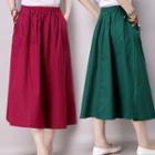 Plain Linen Cotton Skirt