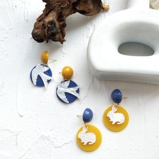 Acrylic Rabbit / Bird Dangle Earring