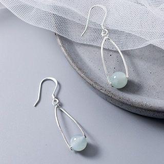 Faux Gemstone Sterling Silver Dangle Earring 1 Pair - 925 Silver - Silver - One Size
