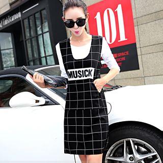 Set: Long-sleeve T-shirt + Sleeveless Dress