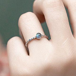Moonstone Ring Silver - One Size