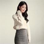 Cable-knit Boxy Sweater Ivory - One Size