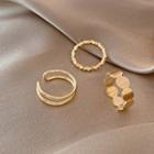 Set Of 3: Ring Set Of 3 Pcs - Gold - One Size